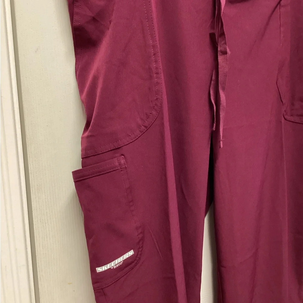 Skechers Barco women’s Srub XL petite pants wine career nurse professional - Picture 2 of 7